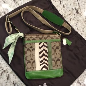 NWT Coach Hampton Zebra Crossbody Swingpack Purse